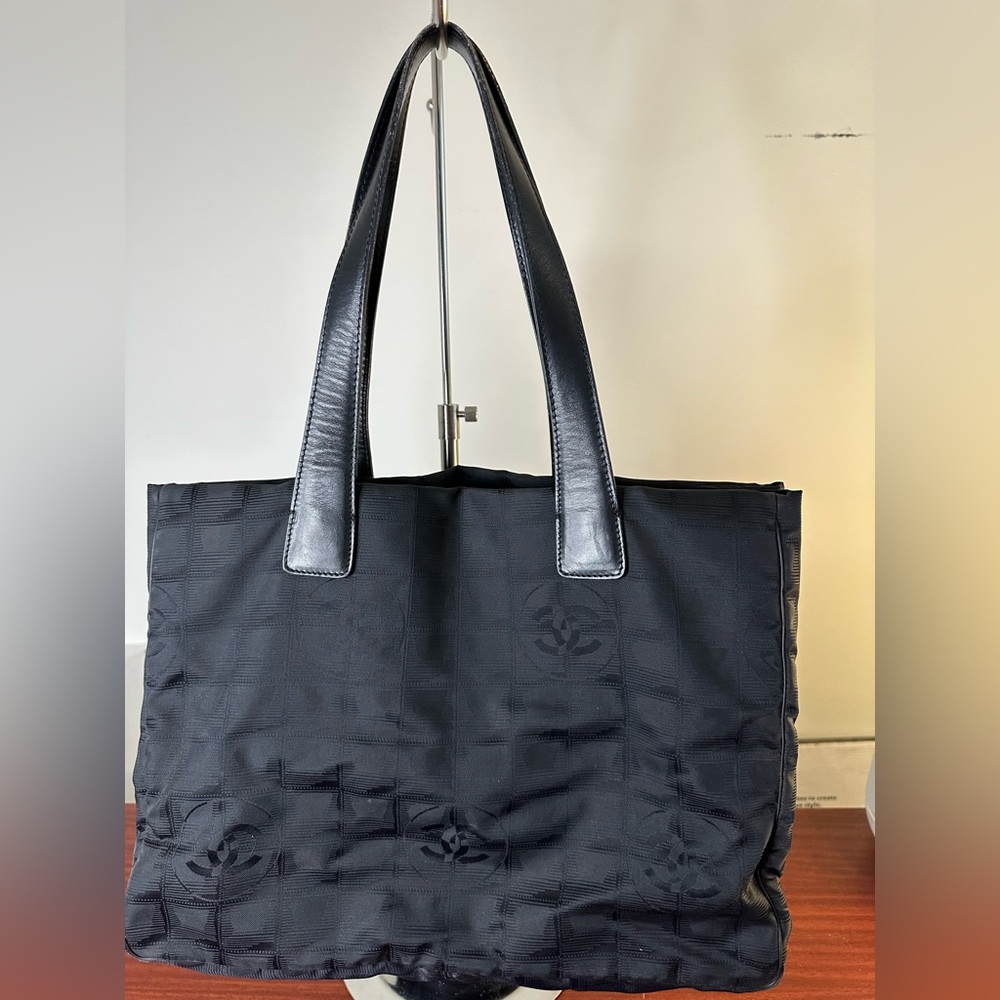 Chanel New Travel Line Tote in Black Canvas